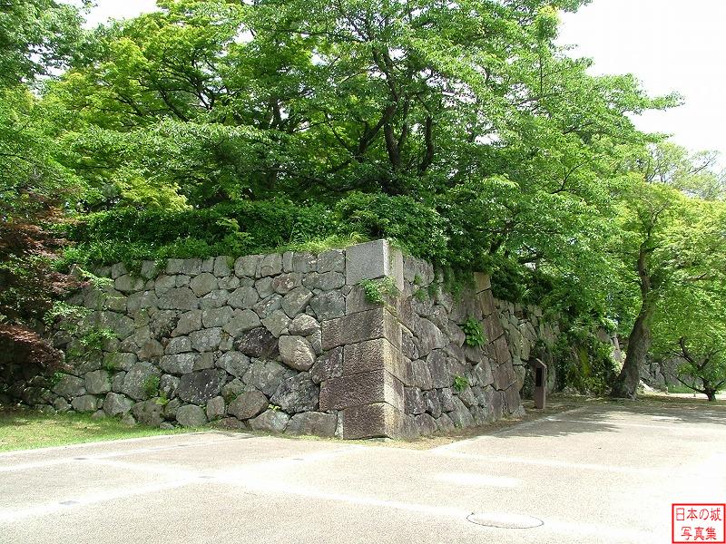 篠山城 本丸 二の丸からみる本丸の石垣