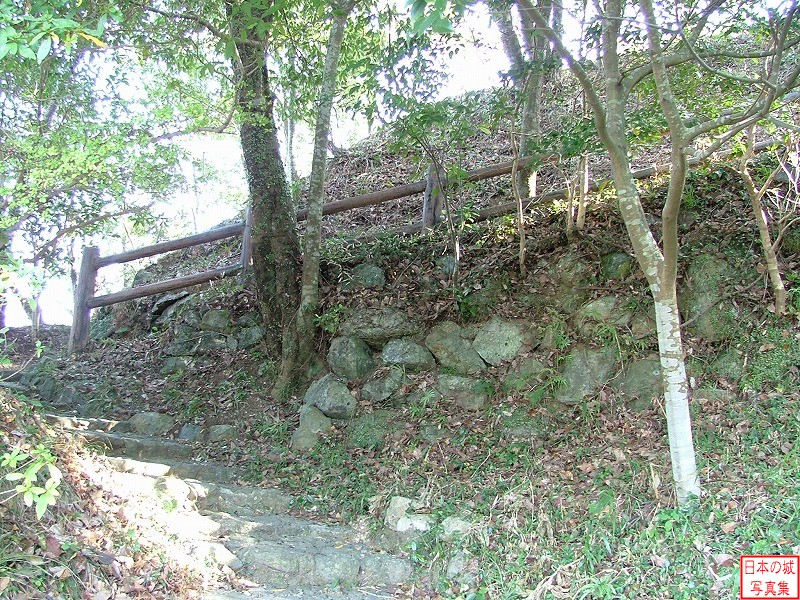 岡豊城 ニノ段 登城路に残る石垣