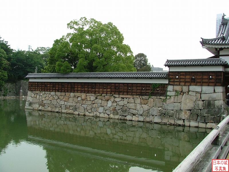 広島城 二の丸表御門 二の丸表御門脇のようす