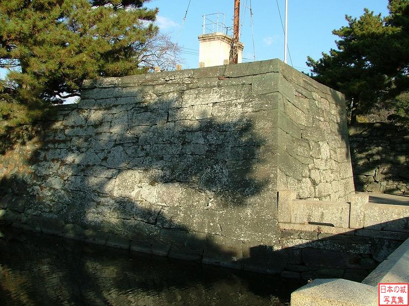徳島城 下乗橋・大手門跡 大手門脇の石垣