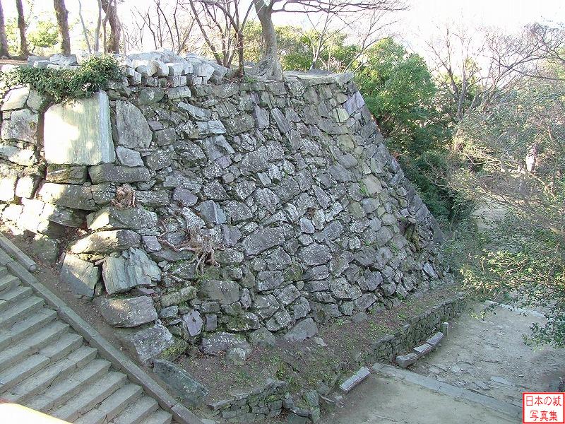 徳島城 本丸 本丸西側の虎口を見下ろす