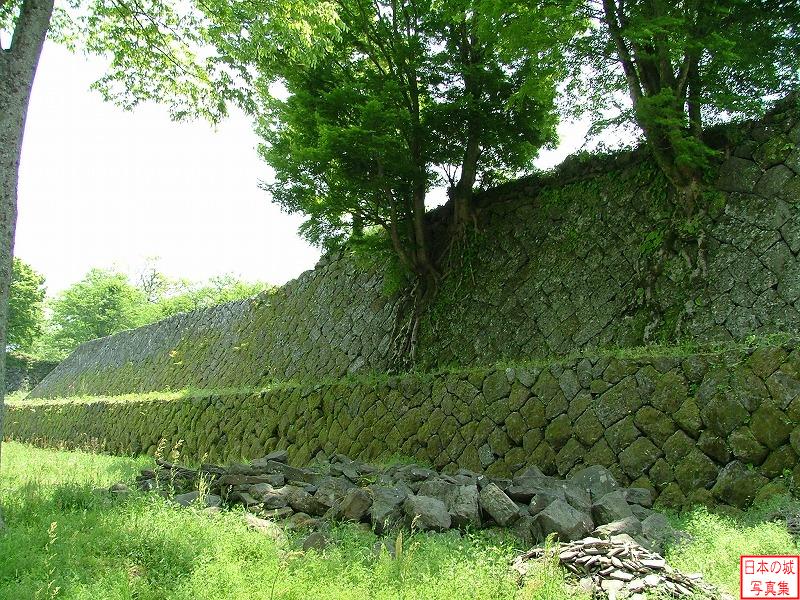 西の丸御殿北側の石垣