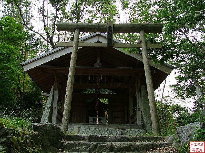 時櫓のようす。現在は宮地嶽神社がある。