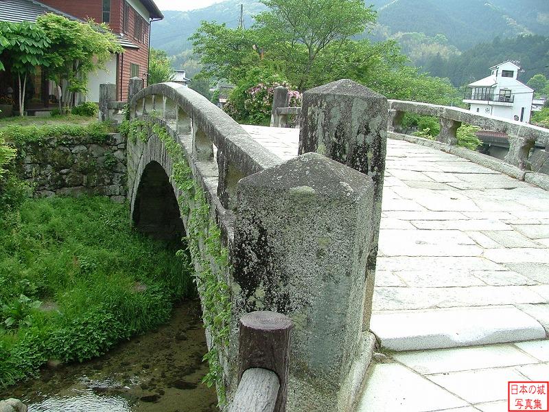 目鏡橋。八代藩主・長舒（ながのぶ）が長崎奉行を務めた際に知った長崎の橋を参考に、氾濫に悩まされていた野鳥川に同じような橋を架けたという。