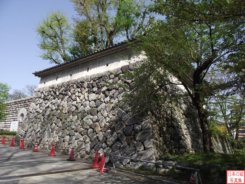 富山城 石垣 佐藤記念美術館脇の石垣
