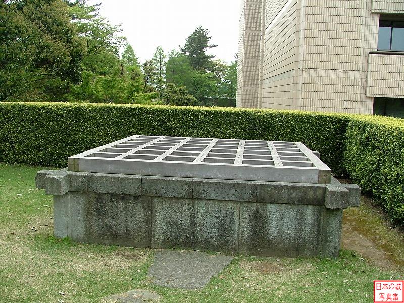 福井城 天守台 福の井。昔からある井戸で、「福井」という地名の由来となった。