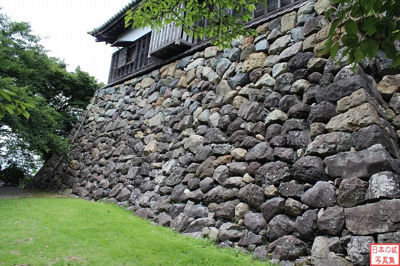 Maruoka Castle Stone wall of base of Main tower