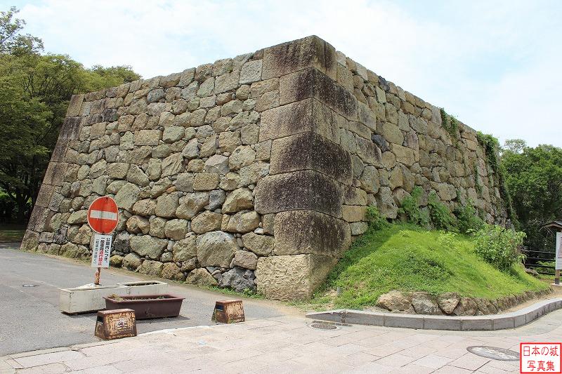 姫路城 北勢隠門跡 北勢隠門跡の南側の石垣