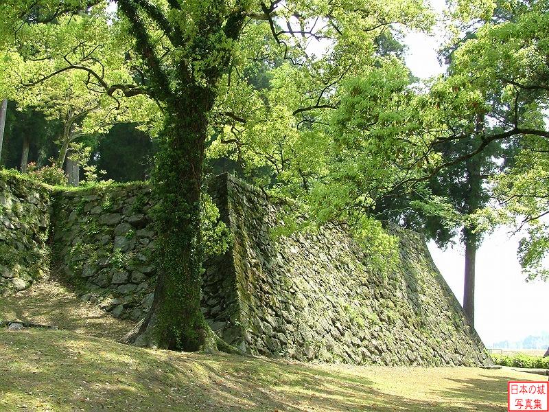 人吉城 二の丸 二の丸石垣を三の丸から見る