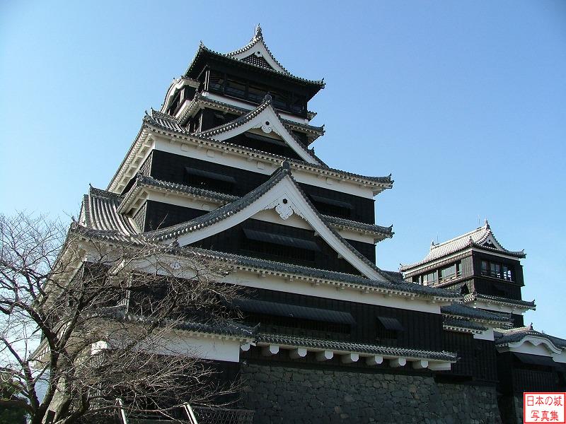 Kumamoto Castle East side of the main tower