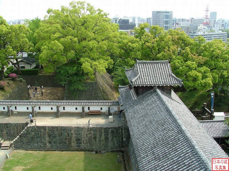 熊本城 宇土櫓内部 宇土櫓から見た宇土櫓から続く櫓