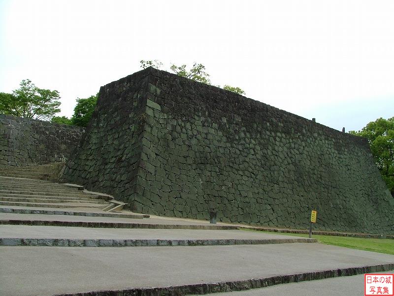 熊本城 二の丸御門跡 二の丸御門跡の石垣