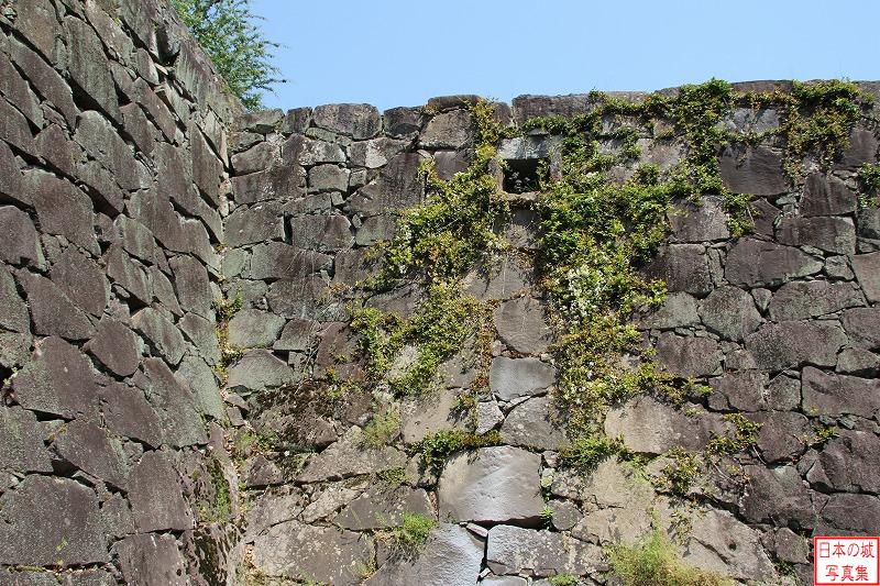熊本城 竹の丸 石垣に見える排水溝か