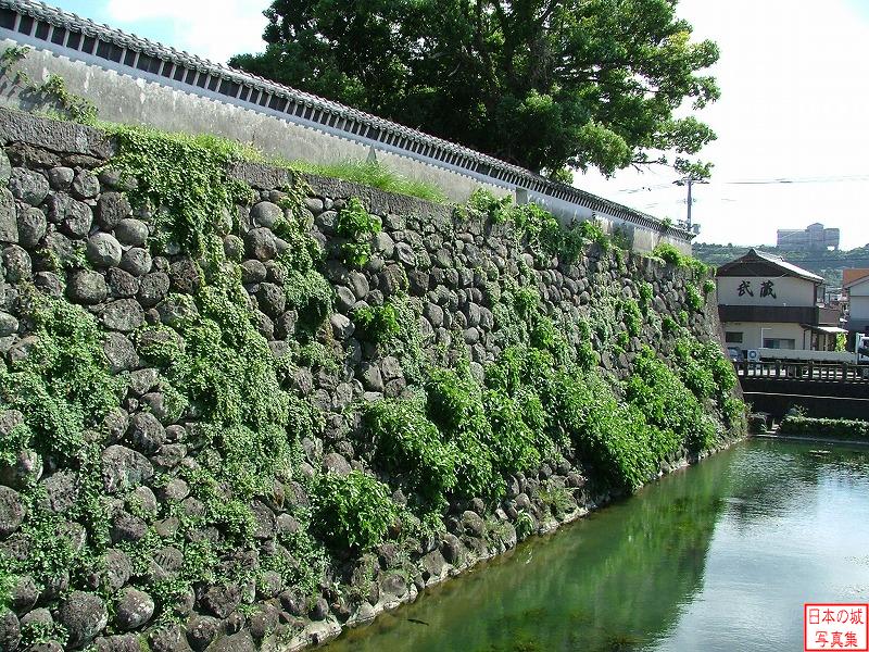 福江城 城門 城門付近の水堀