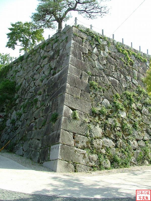 佐賀城 鯱の門 鯱の門正面の石垣