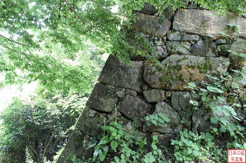 米子城 本丸南側虎口 付近の石垣