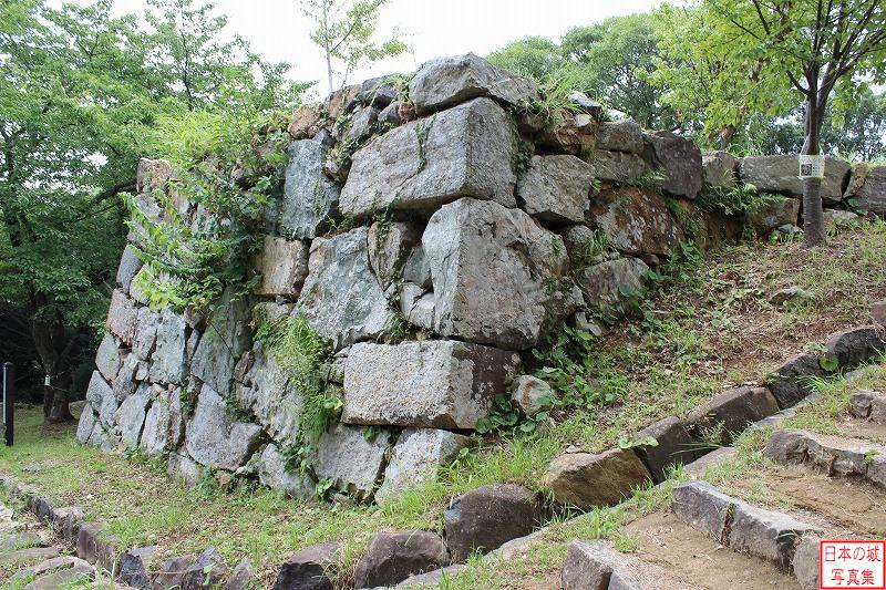 米子城 鉄御門跡 左手の石垣