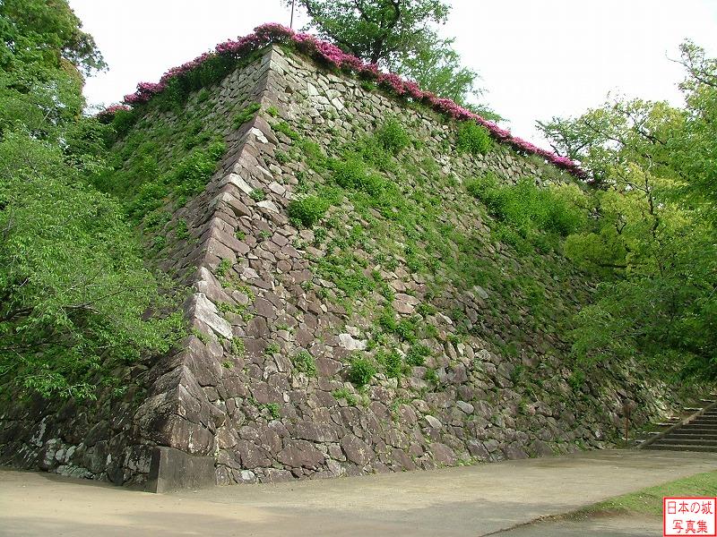 延岡城 二の丸 二の丸から見る「千人殺し」の高石垣