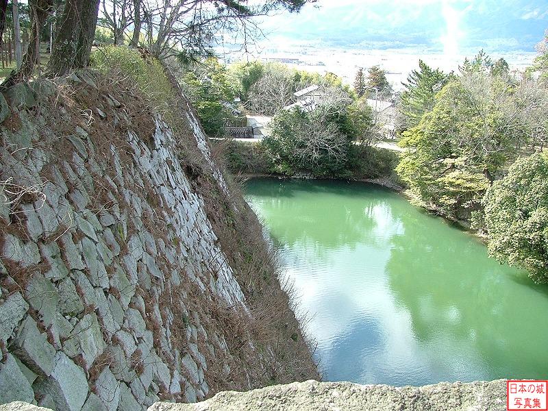 伊賀上野城 本丸 本丸から高石垣を南方向に見る