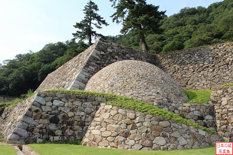 Tottori Castle Maki stone wall of Tenkyu enclosure