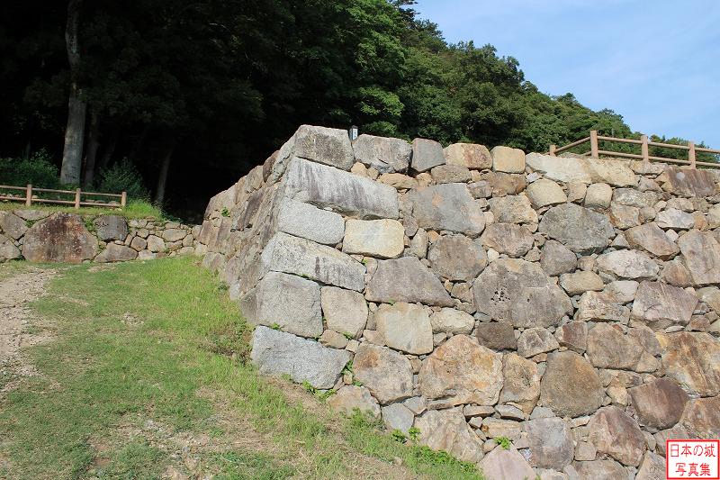 鳥取城 天球丸へ 道沿い右手の石垣