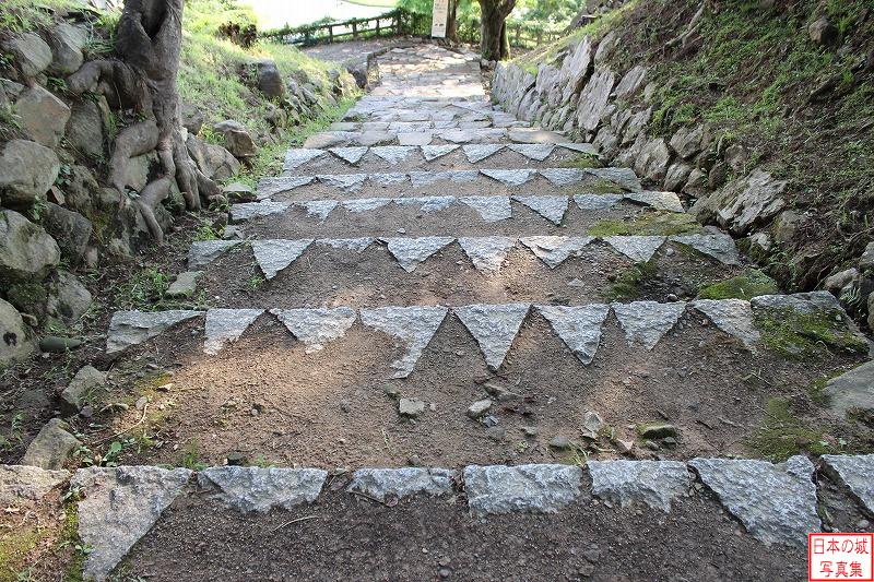 鳥取城 右膳丸 石段の様子