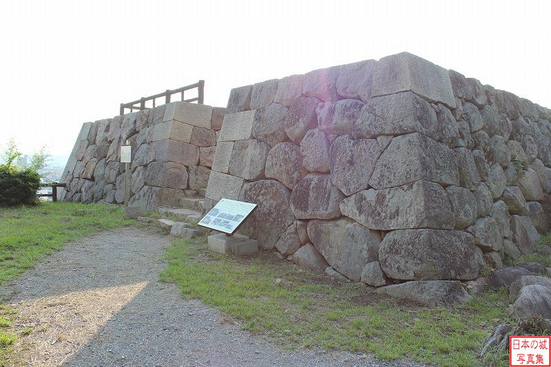 鳥取城 二の丸三階櫓跡 三階櫓跡石垣