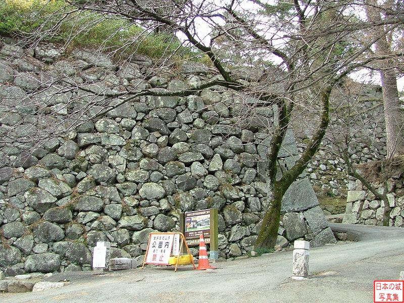 松坂城 表門 表門付近の石垣