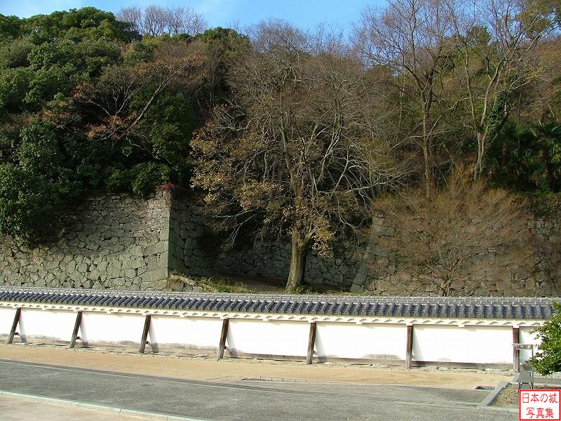 松山城 二の丸奥 二の丸最奥の石垣