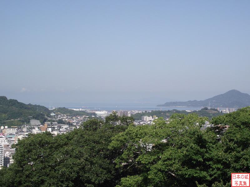 松山城 筒井門 筒井門付近からの眺め