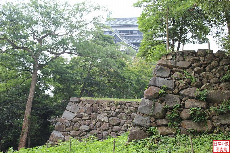 松江城 水手門跡 このあたりから見る天守