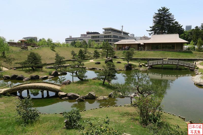 金沢城 玉泉院丸庭園（北側） 庭園を東側から見る