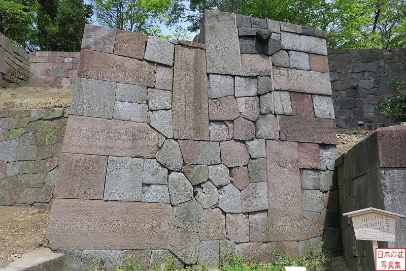 Kanazawa Castle Shikishi Tanzaku-Zumi stone wall