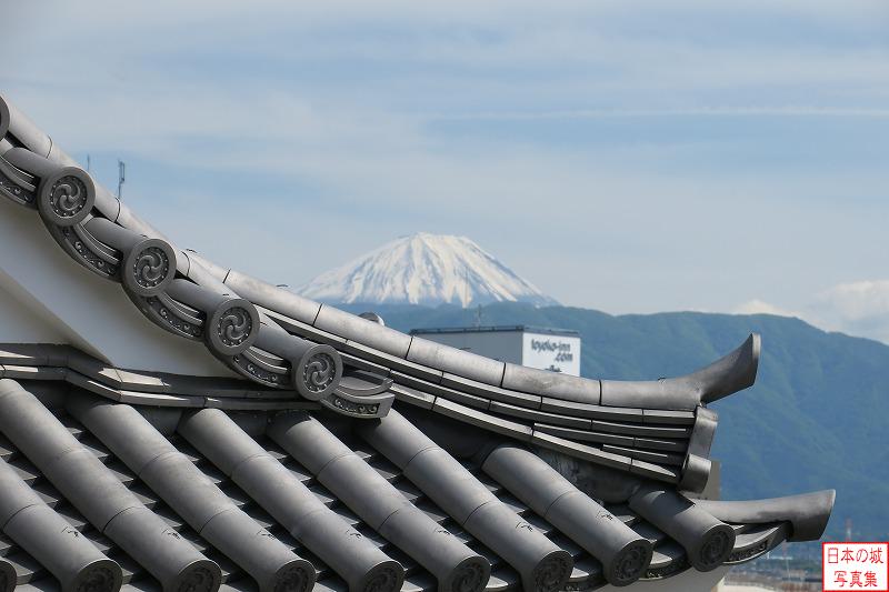 甲府城 鉄門 鉄門越しに見る富士山