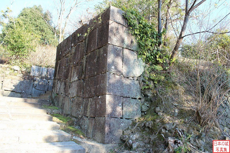 新宮城 松の丸 松の丸の虎口右側の石垣
