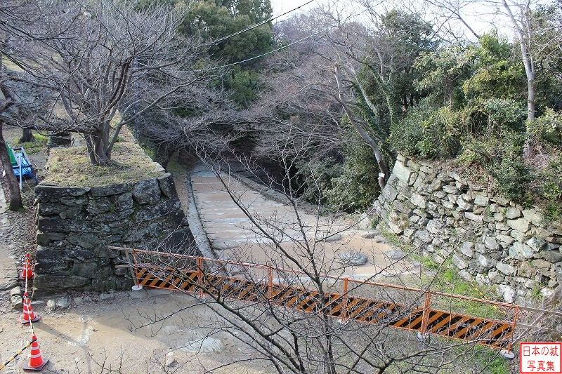 和歌山城 裏坂 裏坂を見下ろす
