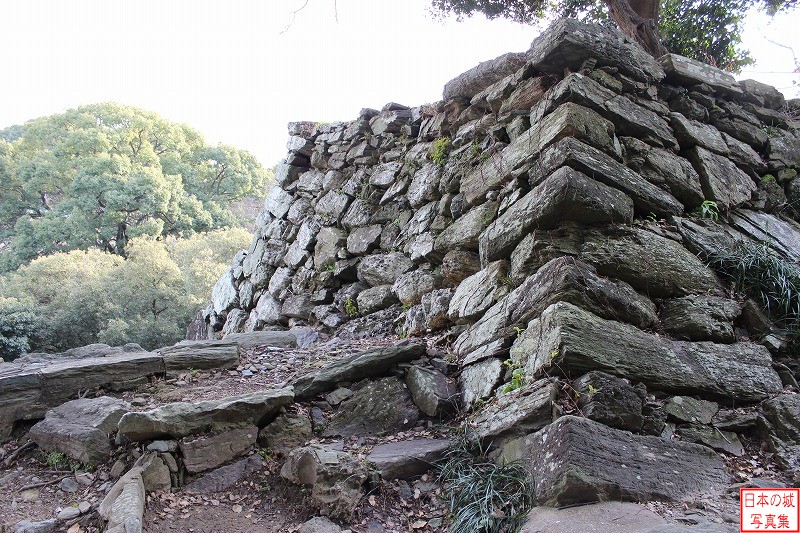 和歌山城 松の丸 本丸表門付近左手の石垣