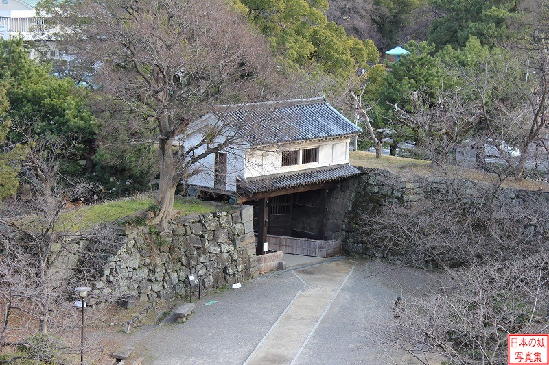 和歌山城 岡口門 岡口門を見下ろす