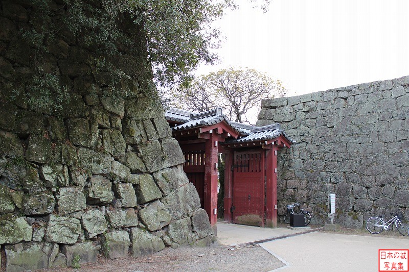 和歌山城 追廻門 追廻門を城内側から