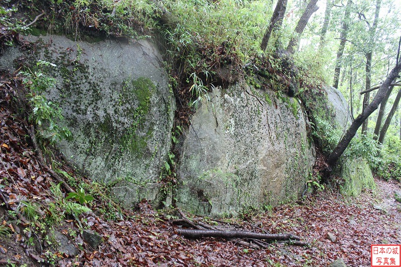 大給城 館跡 城内の巨石