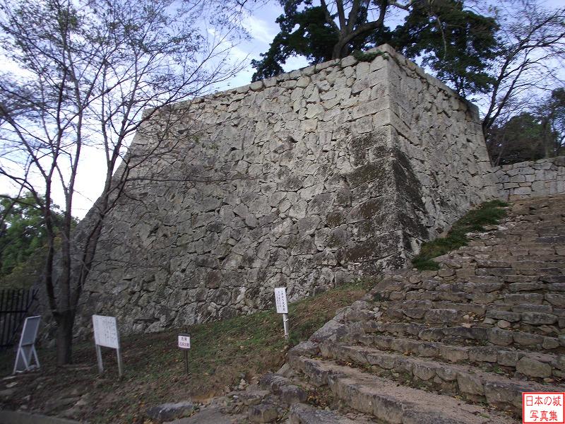 津山城 搦手 裏下門付近の石垣