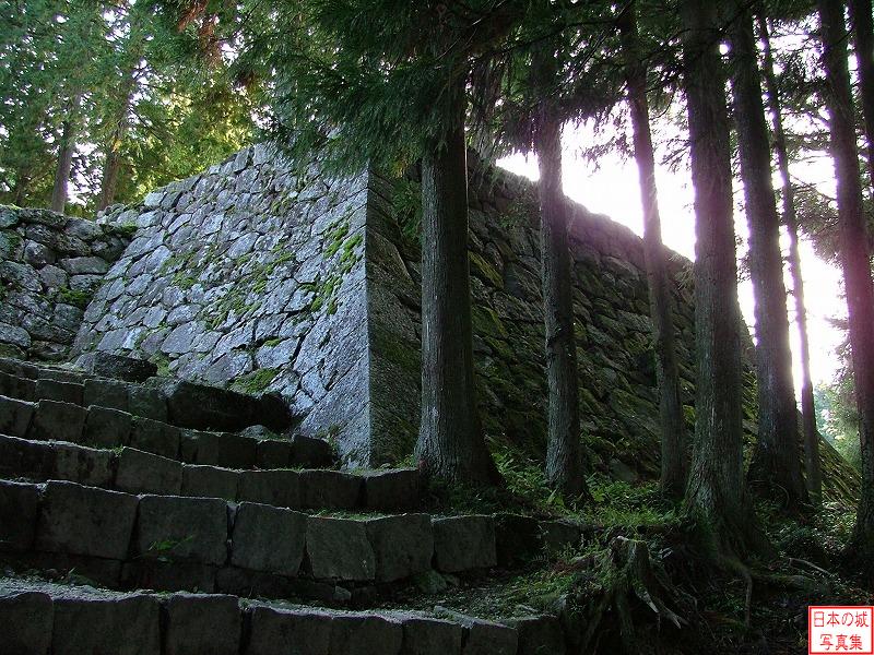 岩村城 本丸 本丸搦手口の石垣