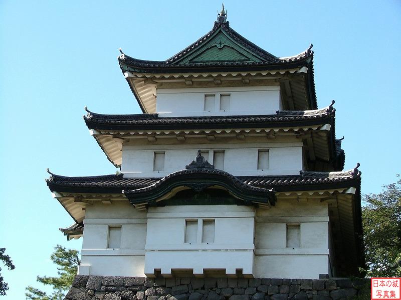 富士見櫓。関東大震災で倒壊したが、その後復元された。