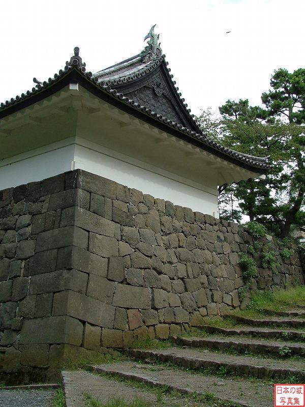 江戸城 清水門 清水門の櫓門の脇の部分