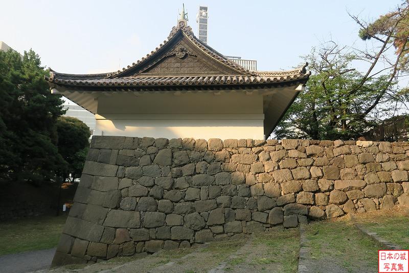 江戸城 清水門 清水門の櫓門の脇の部分