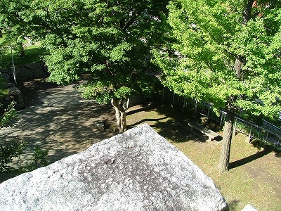 盛岡城 本丸からの城内の眺め