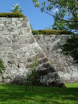 盛岡城 城の南側の石垣