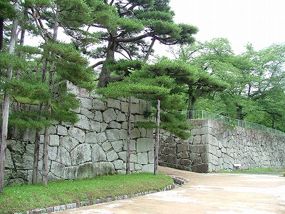 二本松城 箕輪門内の石垣