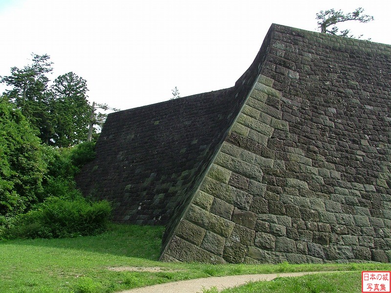 Sendai Castle Stone wall of main enclosure