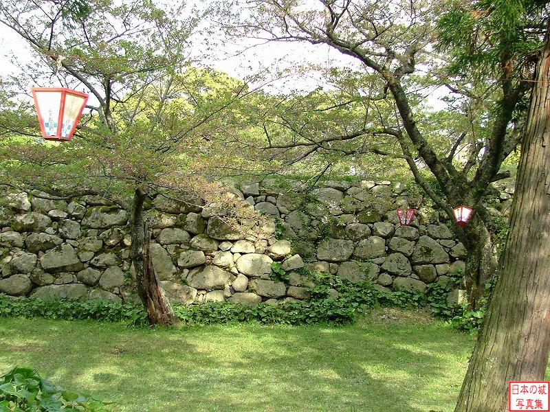 萩城 本丸 本丸から見る石垣